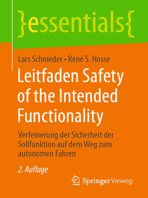 Title details for Leitfaden Safety of the Intended Functionality by Lars Schnieder - Available